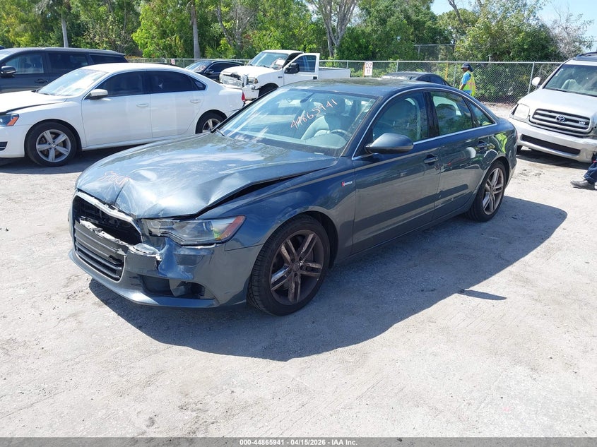 2012 Audi A6 VIN WAUGGAFC3CN147239 IAAI salvage auction — FRONT END, Rebuildable (Florida), sold $1,350 on 2026-07-11 (photo 2)