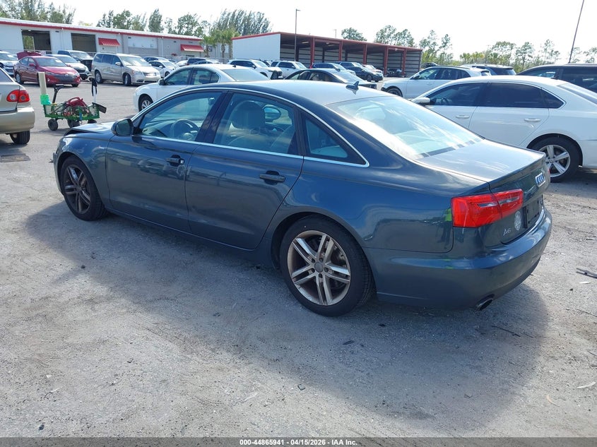 2012 Audi A6 VIN WAUGGAFC3CN147239 IAAI salvage auction — FRONT END, Rebuildable (Florida), sold $1,350 on 2026-07-11 (photo 3)