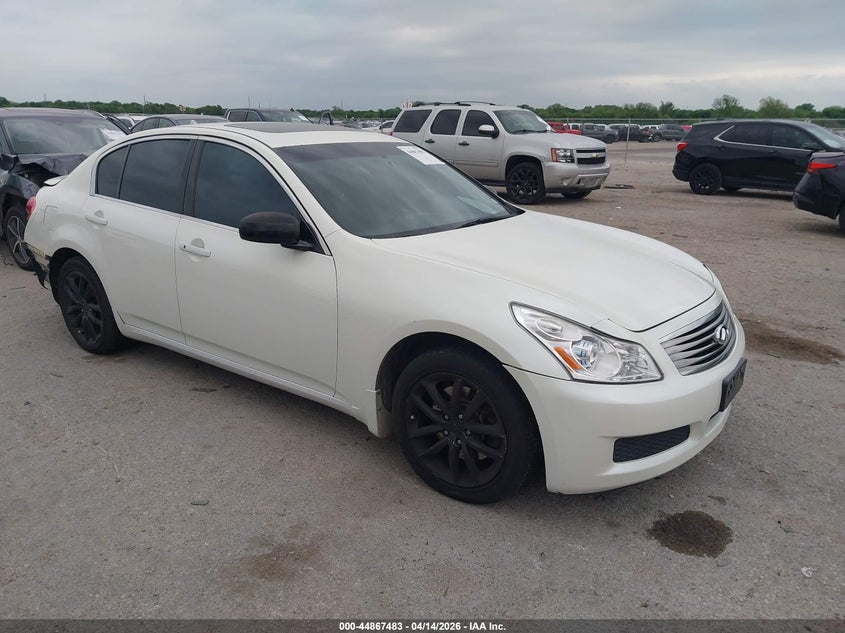 2007 Infiniti G VIN JNKBV61F87M809845 IAAI salvage auction — REAR END, Original (Texas), sold $525 on 2026-07-21 (photo 1)