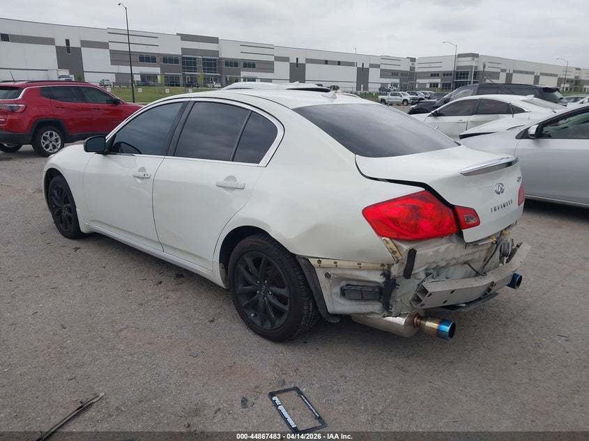 2007 Infiniti G VIN JNKBV61F87M809845 IAAI salvage auction — REAR END, Original (Texas), sold $525 on 2026-07-21 (photo 3)