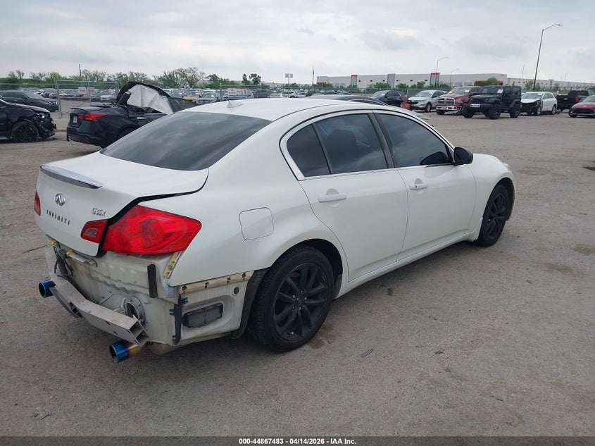 2007 Infiniti G VIN JNKBV61F87M809845 IAAI salvage auction — REAR END, Original (Texas), sold $525 on 2026-07-21 (photo 4)