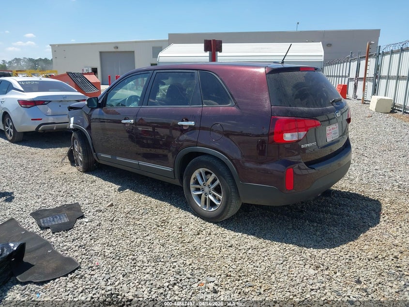 2014 Kia Sorento VIN 5XYKT3A60EG473094 IAAI salvage auction — FRONT END, Wait Title, sold $625 on 2026-07-27 (photo 3)