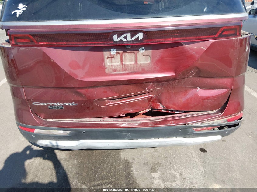2022 Kia Carnival VIN KNDNB4H36N6176383 IAAI salvage auction — REAR END, Wait Title, sold $8,250 on 2026-07-22 (photo 6)