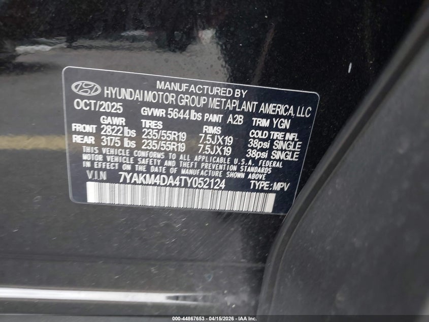 2026 Hyundai Ioniq 5 VIN 7YAKM4DA4TY052124 IAAI salvage auction — RIGHT SIDE, Certificate Of Destruction (Florida), sold $10,250 on 2026-07-30 (photo 9)