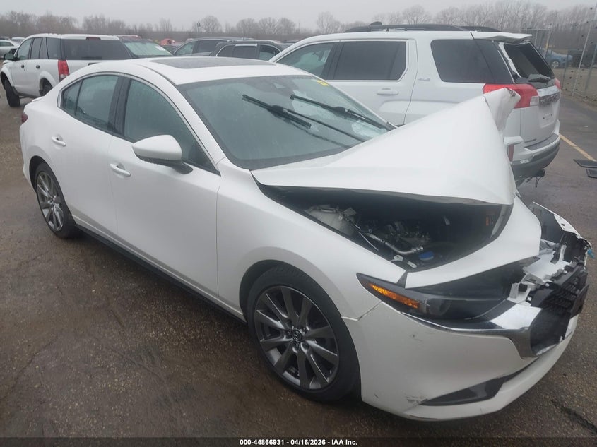 2021 Mazda 3 VIN JM1BPBDL7M1315348 IAAI salvage auction — LEFT FRONT, Wait Title, sold $775 on 2026-07-16 (photo 1)