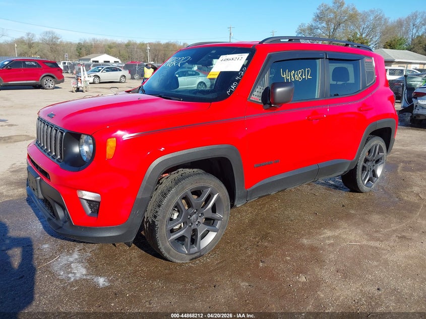 2021 Jeep Renegade VIN ZACNJDBB6MPM77523 IAAI salvage auction — HAIL, Salvage (Indiana), sold $3,800 on 2026-07-07 (photo 2)