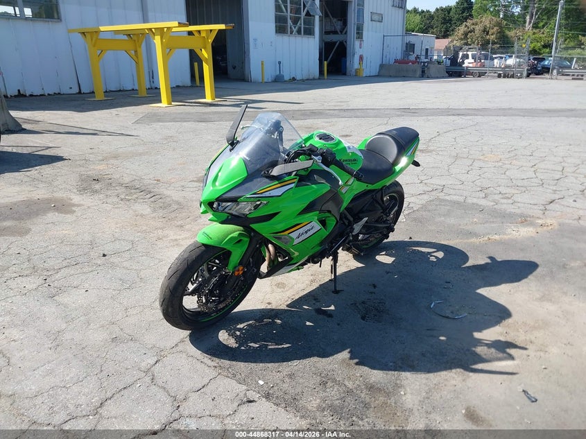 2025 Kawasaki Ninja VIN ML5EXEP19SDAE2300 IAAI salvage auction — FRONT END, Wait Title, sold $1,875 on 2026-07-21 (photo 2)