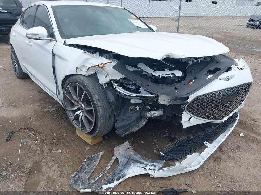 2023 Genesis G70 VIN KMTG34TA0PU132696 IAAI salvage auction — RIGHT FRONT, Original (Texas), sold $2,550 on 2026-07-23 (photo 6)