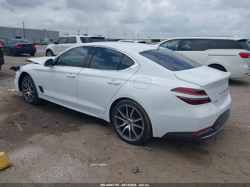 2023 Genesis G70 VIN KMTG34TA0PU132696 IAAI salvage auction — RIGHT FRONT, Original (Texas), sold $2,550 on 2026-07-30 (photo 3)