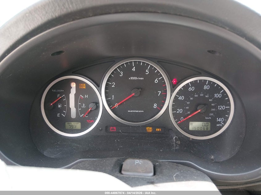 2007 Subaru Impreza VIN JF1GD74607H503779 IAAI salvage auction — LEFT & RIGHT, Original (Ohio), sold $225 on 2026-07-28 (photo 7)