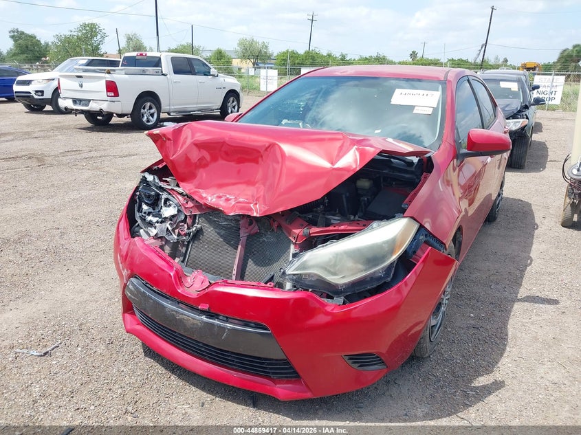 2016 Toyota Corolla VIN 5YFBURHE3GP459802 IAAI salvage auction — FRONT END, Original (Texas), sold $2,225 on 2026-07-28 (photo 6)