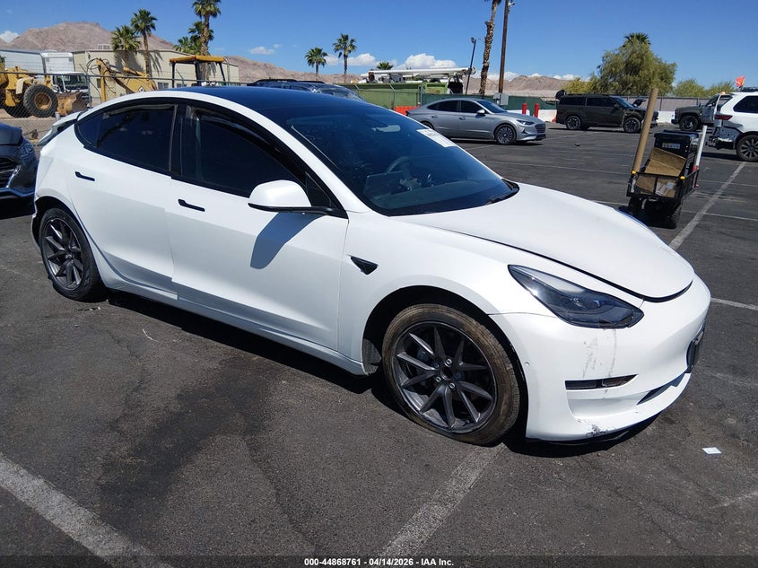 2021 Tesla Model 3 VIN 5YJ3E1EA4MF075667 IAAI salvage auction — REAR END, Wait Title, sold $5,550 on 2026-07-23 (photo 1)