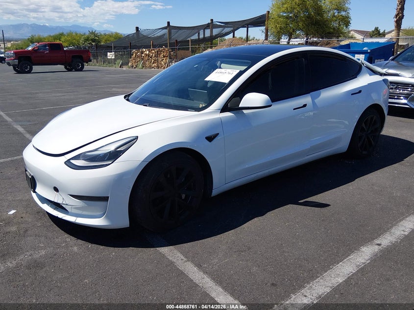 2021 Tesla Model 3 VIN 5YJ3E1EA4MF075667 IAAI salvage auction — REAR END, Wait Title, sold $5,550 on 2026-07-23 (photo 2)