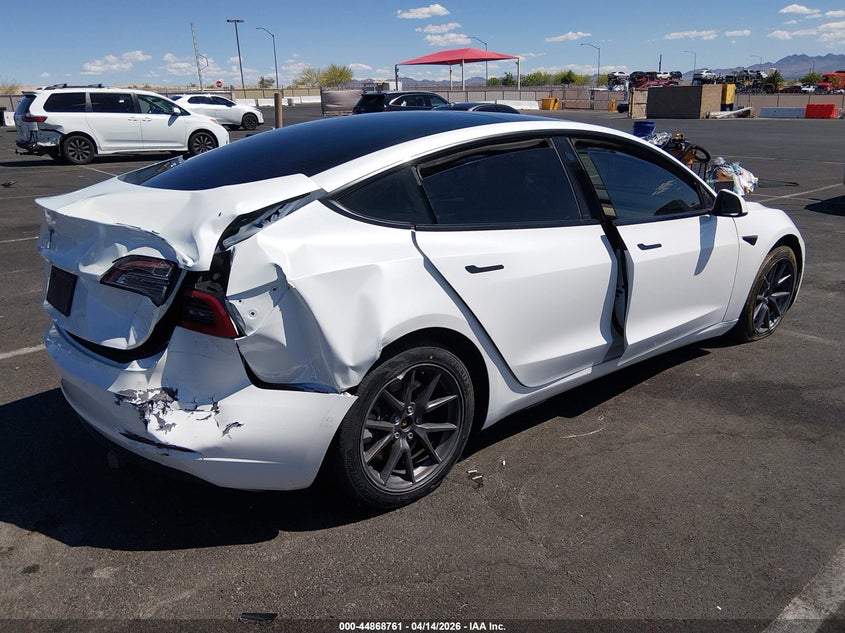 2021 Tesla Model 3 VIN 5YJ3E1EA4MF075667 IAAI salvage auction — REAR END, Wait Title, sold $5,550 on 2026-07-23 (photo 4)