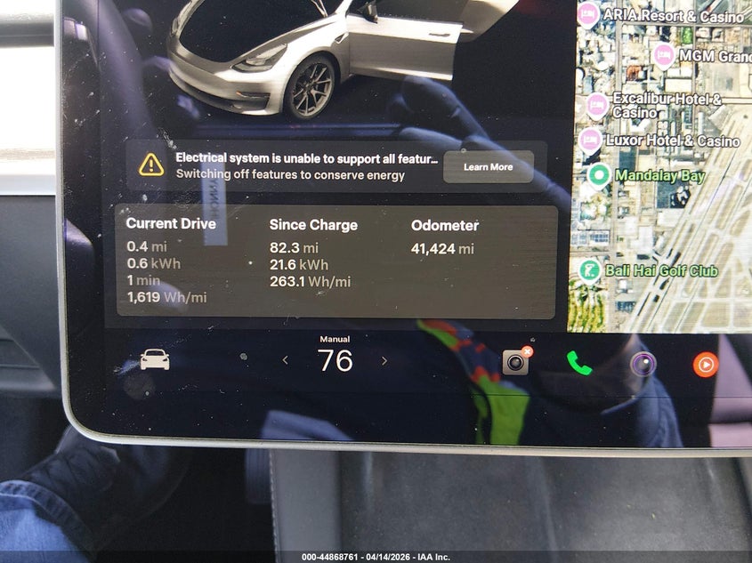 2021 Tesla Model 3 VIN 5YJ3E1EA4MF075667 IAAI salvage auction — REAR END, Wait Title, sold $5,550 on 2026-07-23 (photo 7)