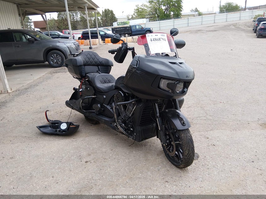 2025 Indian motorcycle co. Pursuit VIN 56KLDDSSXS3438494 IAAI salvage auction — SIDE, Salvage (New Mexico), sold $8,350 on 2026-07-22 (photo 1)