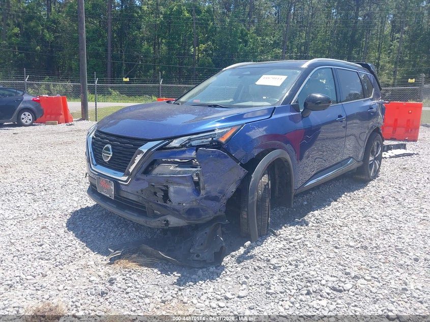 2021 Nissan Rogue VIN JN8AT3CA8MW025785 IAAI salvage auction — FRONT & REAR, Salvage Title, sold $2,300 on 2026-07-17 (photo 2)