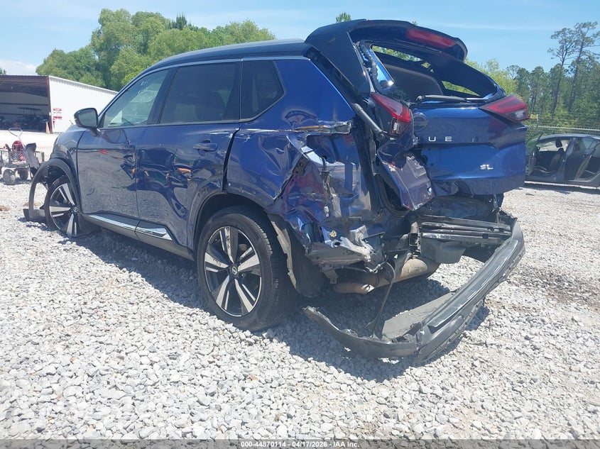 2021 Nissan Rogue VIN JN8AT3CA8MW025785 IAAI salvage auction — FRONT & REAR, Salvage Title, sold $2,300 on 2026-07-17 (photo 3)