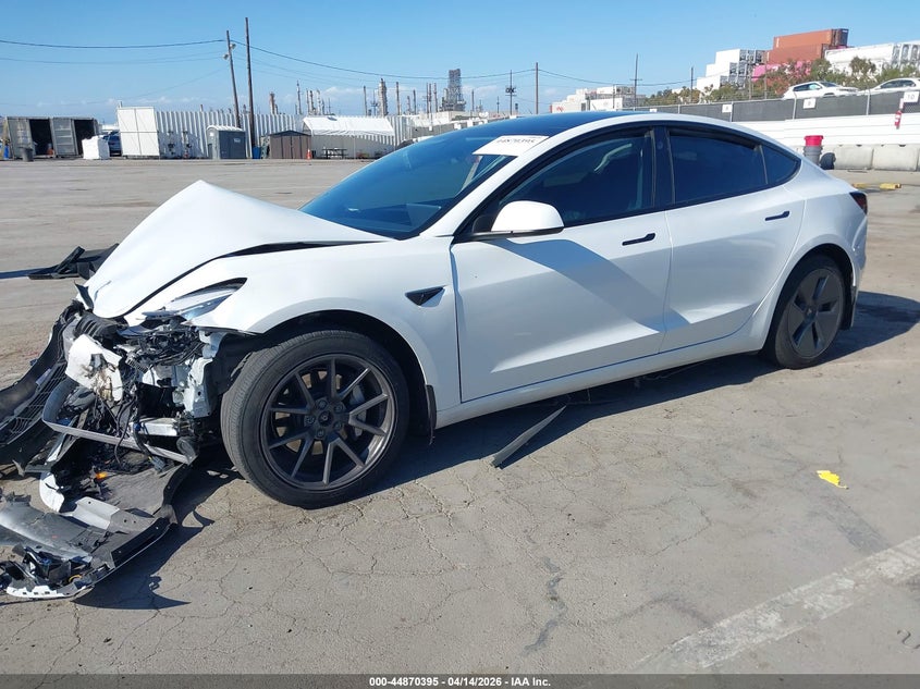 2022 Tesla Model 3 VIN 5YJ3E1EB6NF323749 IAAI salvage auction — FRONT END, Salvage Title, sold $5,750 on 2026-07-22 (photo 2)