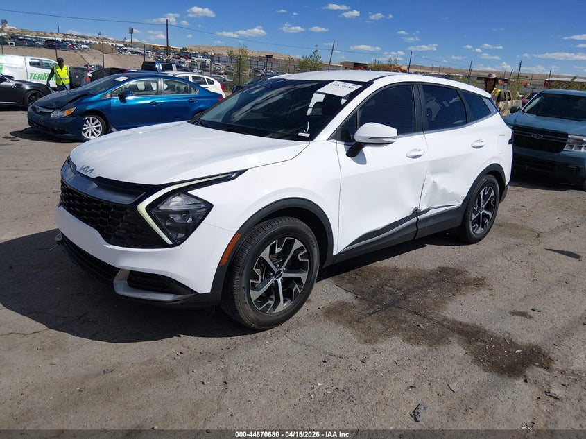 2023 Kia Sportage VIN 5XYK33AF6PG133354 IAAI salvage auction — RIGHT FRONT, Salvage (New Mexico), sold $4,250 on 2026-07-06 (photo 2)