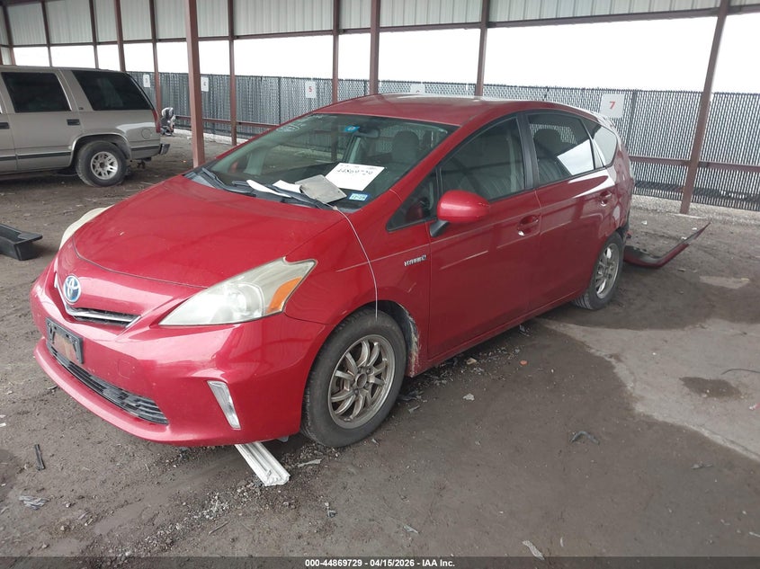 2012 Toyota Prius v VIN JTDZN3EU4C3114043 IAAI salvage auction — REAR END, Salvage (Texas), sold $650 on 2026-07-07 (photo 2)