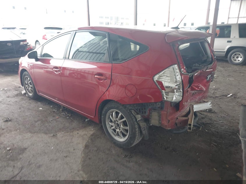 2012 Toyota Prius v VIN JTDZN3EU4C3114043 IAAI salvage auction — REAR END, Salvage (Texas), sold $650 on 2026-07-07 (photo 3)