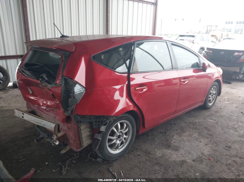 2012 Toyota Prius v VIN JTDZN3EU4C3114043 IAAI salvage auction — REAR END, Salvage (Texas), sold $650 on 2026-07-07 (photo 4)