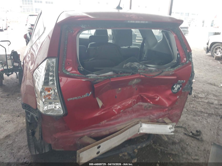 2012 Toyota Prius v VIN JTDZN3EU4C3114043 IAAI salvage auction — REAR END, Salvage (Texas), sold $650 on 2026-07-07 (photo 6)