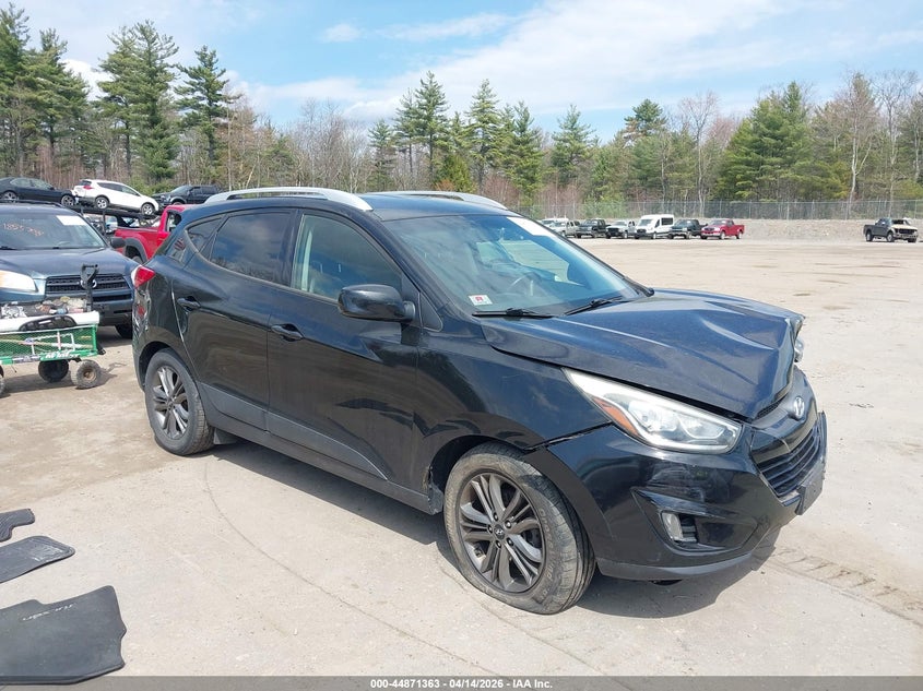 2014 Hyundai Tucson VIN KM8JUCAG9EU846886 IAAI salvage auction — FRONT END, Wait Title, sold $1,350 on 2026-07-17 (photo 1)