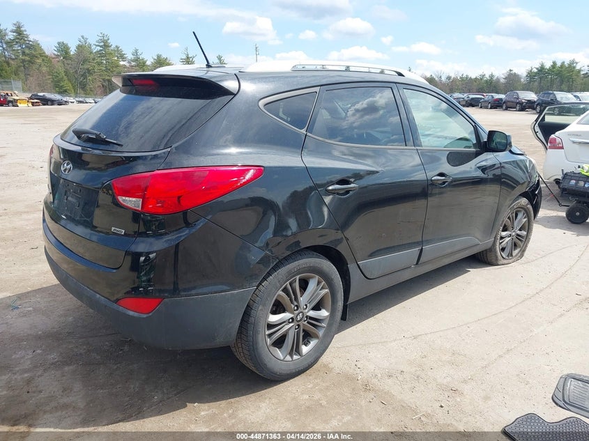2014 Hyundai Tucson VIN KM8JUCAG9EU846886 IAAI salvage auction — FRONT END, Wait Title, sold $1,350 on 2026-07-17 (photo 4)