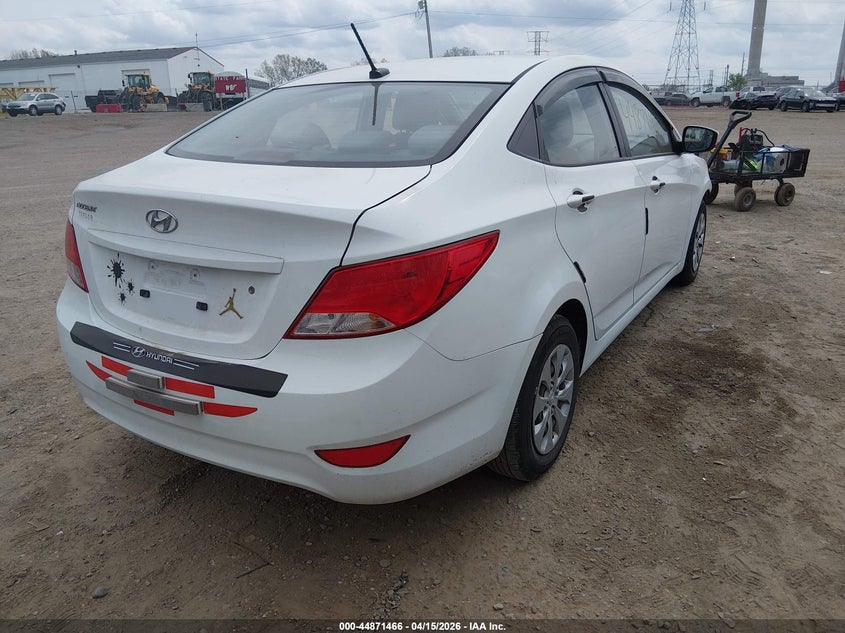2016 Hyundai Accent VIN KMHCT4AE4GU055247 IAAI salvage auction — FRONT END, Clear (Indiana), sold $1,025 on 2026-07-15 (photo 4)