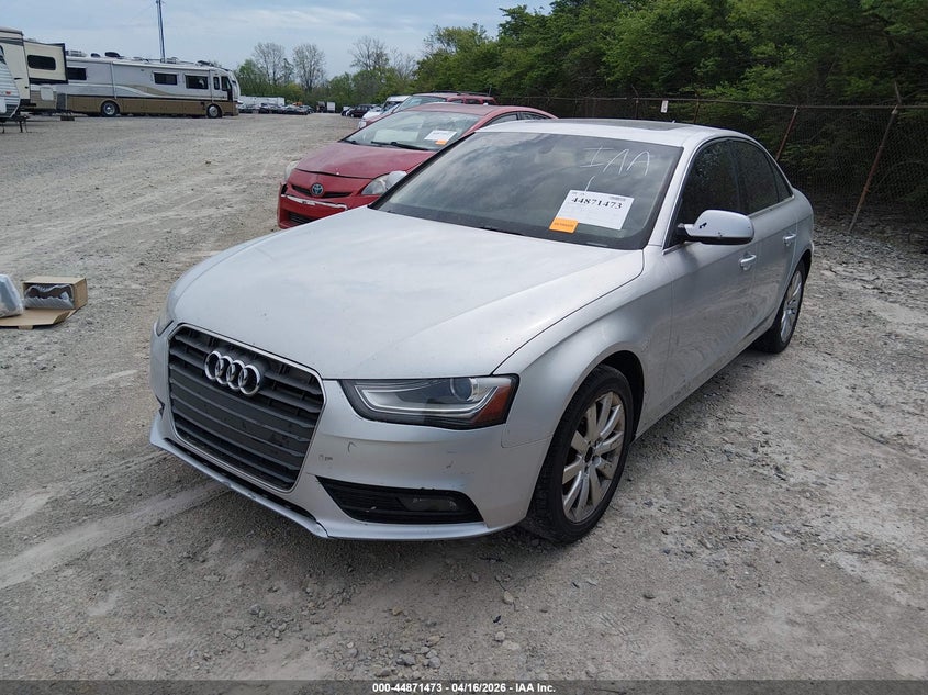 2013 Audi A4 VIN WAUAFAFL7DN026966 IAAI salvage auction — SIDE, Original (Ohio), sold $325 on 2026-07-28 (photo 2)