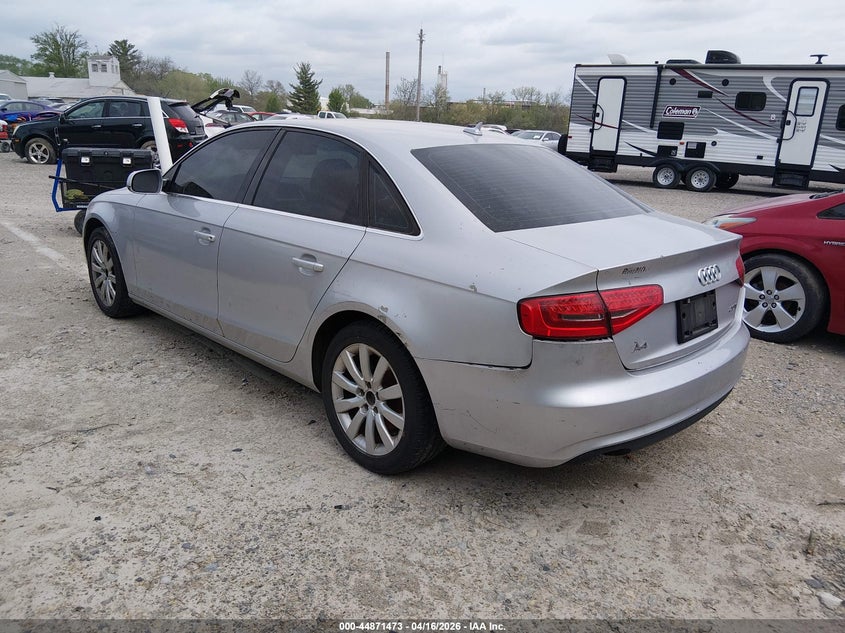 2013 Audi A4 VIN WAUAFAFL7DN026966 IAAI salvage auction — SIDE, Original (Ohio), sold $325 on 2026-07-28 (photo 3)