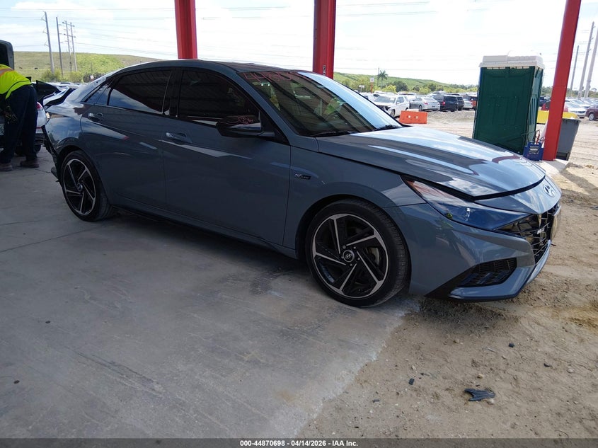 2023 Hyundai Elantra VIN KMHLR4AF2PU450261 IAAI salvage auction — REAR END, Wait Title, sold $6,650 on 2026-07-14 (photo 1)