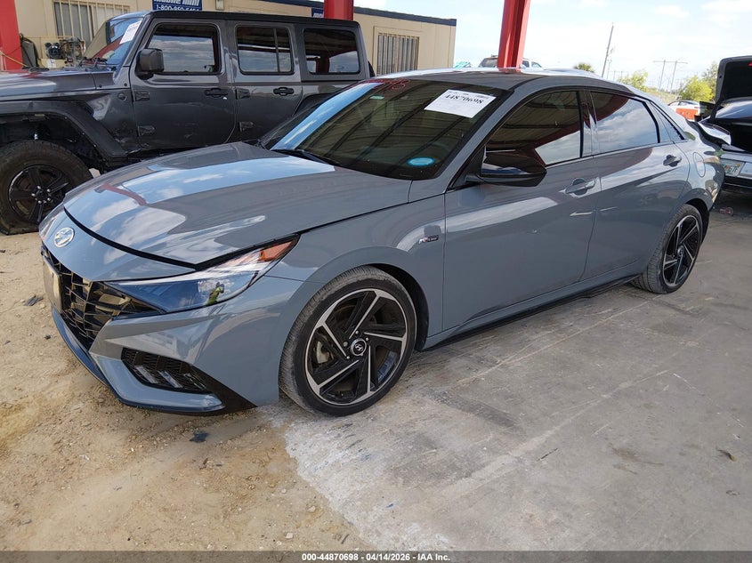 2023 Hyundai Elantra VIN KMHLR4AF2PU450261 IAAI salvage auction — REAR END, Wait Title, sold $6,650 on 2026-07-14 (photo 2)