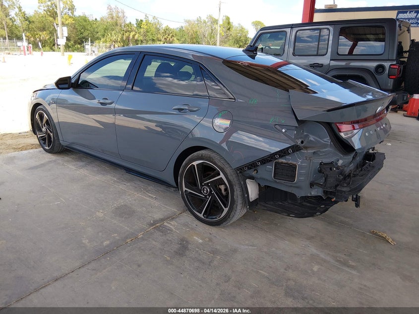 2023 Hyundai Elantra VIN KMHLR4AF2PU450261 IAAI salvage auction — REAR END, Wait Title, sold $6,650 on 2026-07-14 (photo 3)