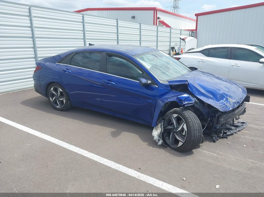 2023 Hyundai Elantra VIN 5NPLP4AG9PH108464 IAAI salvage auction — FRONT END, Wait Title, sold $1,300 on 2026-07-28 (photo 1)
