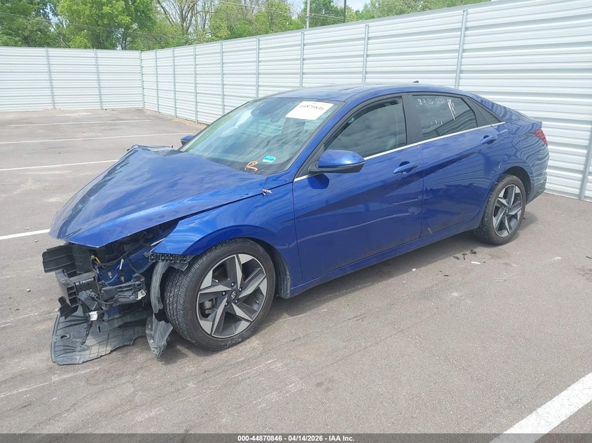 2023 Hyundai Elantra VIN 5NPLP4AG9PH108464 IAAI salvage auction — FRONT END, Wait Title, sold $1,300 on 2026-07-28 (photo 2)