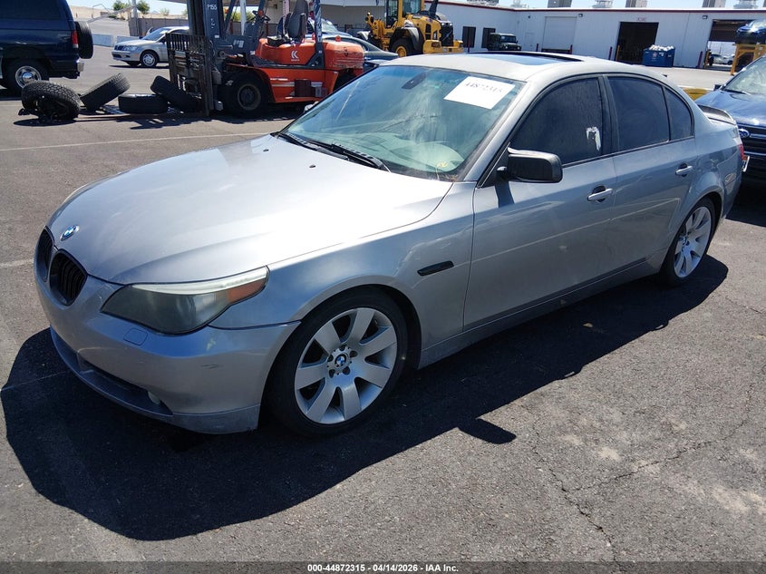 2007 BMW 5 series VIN WBANE73567CM49874 IAAI salvage auction — LEFT REAR, Salvage (Texas), sold $150 on 2026-07-17 (photo 2)