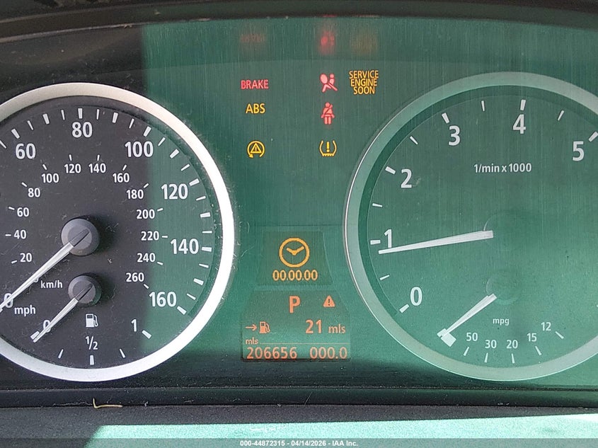 2007 BMW 5 series VIN WBANE73567CM49874 IAAI salvage auction — LEFT REAR, Salvage (Texas), sold $150 on 2026-07-17 (photo 7)