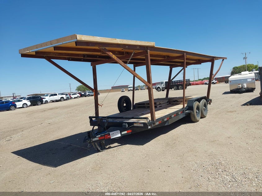 2023 Ht trailers llc 20 flatbed VIN 7V41E2029PH001357 IAAI salvage auction — REAR END, Original (Texas), sold $2,450 on 2026-07-13 (photo 2)