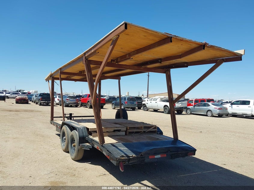 2023 Ht trailers llc 20 flatbed VIN 7V41E2029PH001357 IAAI salvage auction — REAR END, Original (Texas), sold $2,450 on 2026-07-13 (photo 3)