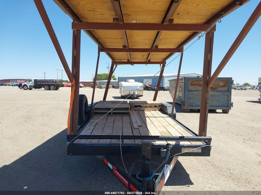 2023 Ht trailers llc 20 flatbed VIN 7V41E2029PH001357 IAAI salvage auction — REAR END, Original (Texas), sold $2,450 on 2026-07-13 (photo 8)