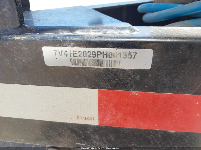 2023 Ht trailers llc 20 flatbed VIN 7V41E2029PH001357 IAAI salvage auction — REAR END, Original (Texas), sold $2,450 on 2026-07-13 (photo 9)