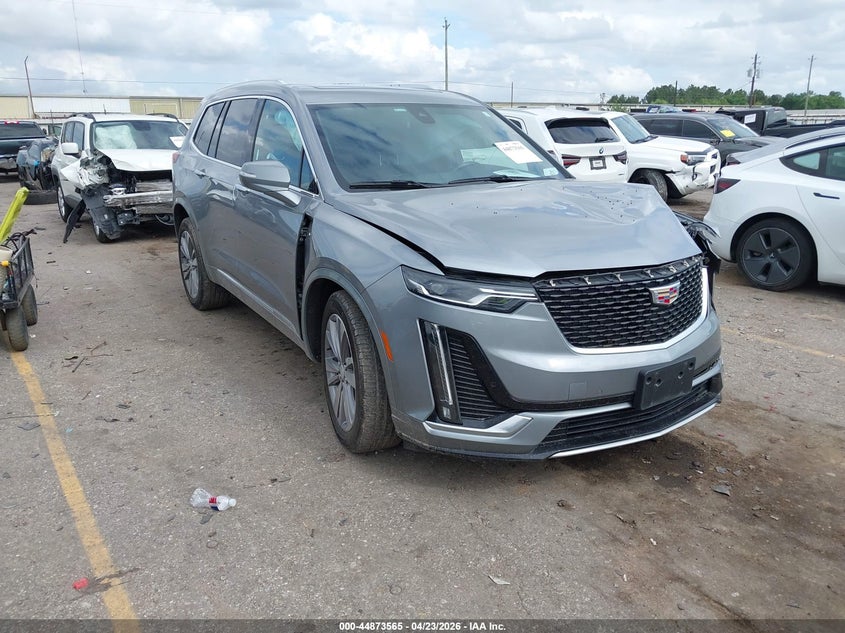 2025 Cadillac Xt6 VIN 1GYKPCRS0SZ121386 IAAI salvage auction — FRONT END, Salvage Title, sold $12,100 on 2026-07-22 (photo 1)