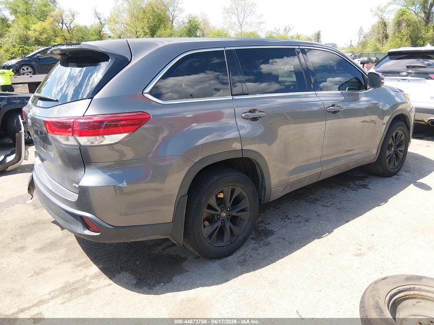 2018 Toyota Highlander VIN 5TDBZRFH6JS892799 IAAI salvage auction — FRONT END, Salvage - Greater Than 75% (Maryland), sold $6,275 on 2026-07-30 (photo 4)