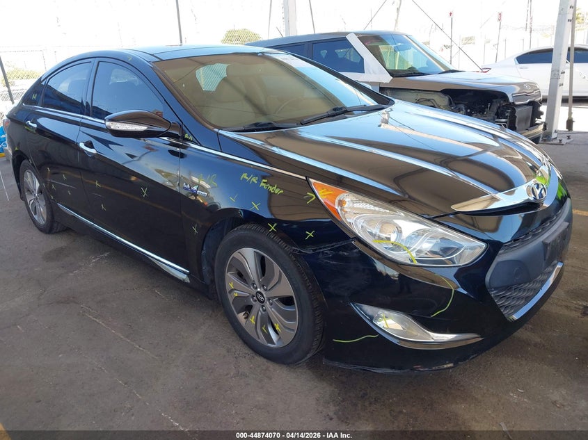 2014 Hyundai Sonata VIN KMHEC4A44EA115994 IAAI salvage auction — RIGHT FRONT, Wait Title, sold $1,800 on 2026-07-22 (photo 1)