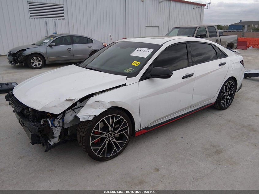 2023 Hyundai Elantra n VIN KMHLW4AKXPU015820 IAAI salvage auction — FRONT END, Salvage (Illinois), sold $5,950 on 2026-07-21 (photo 2)