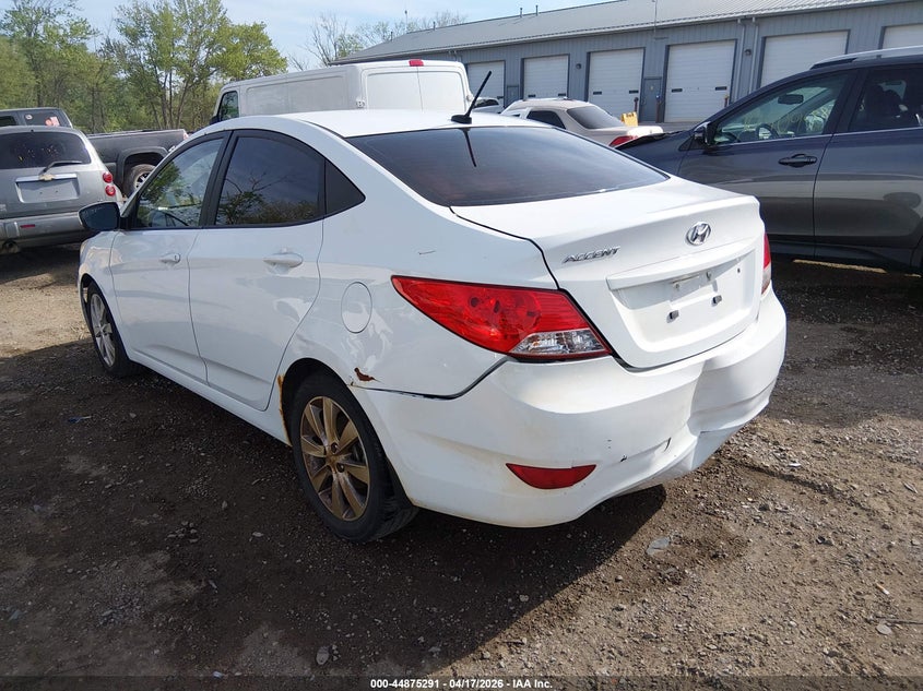 2013 Hyundai Accent VIN KMHCU4AE3DU303206 IAAI salvage auction — FRONT & REAR, Clear (Indiana), sold $300 on 2026-07-22 (photo 3)