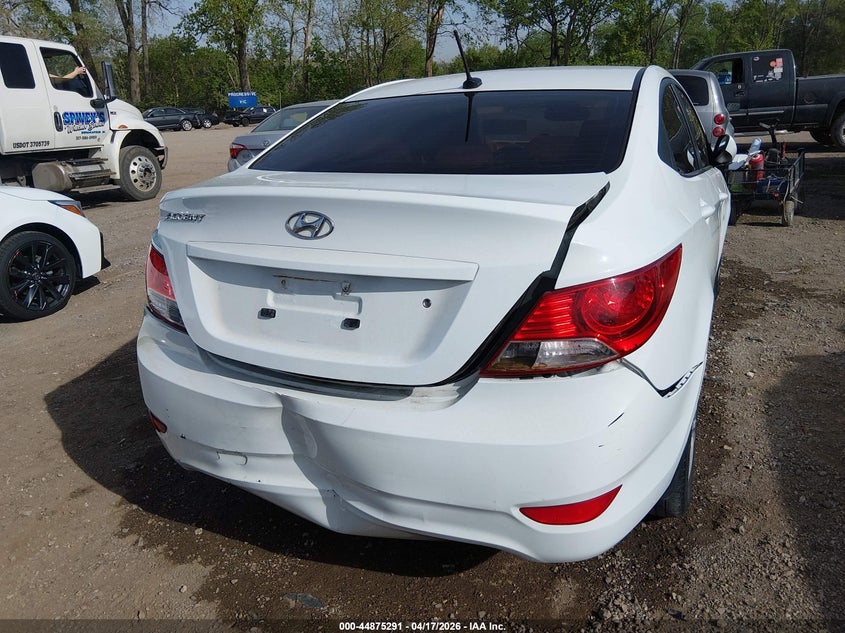 2013 Hyundai Accent VIN KMHCU4AE3DU303206 IAAI salvage auction — FRONT & REAR, Clear (Indiana), sold $300 on 2026-07-22 (photo 6)